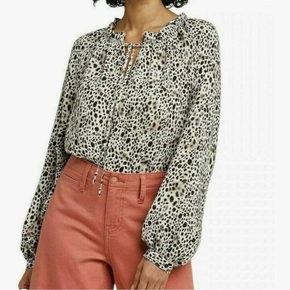 A New Day Long Sleeve Leopard Blouse - Picture 6 of 6